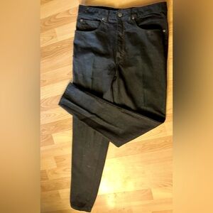 VINTAGE Black contraband tapered leg ankle slit 100% cotton jeans! NEVER WORN